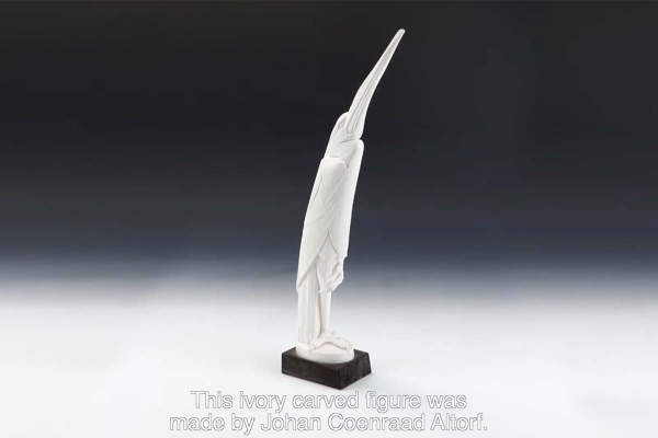 Expert's voice | A finely carved Art Deco ivory heron by J.C. Altorf