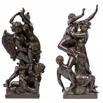 After Gaspard Marsy (1624-1681) and Anselme Flamen (1647-1717), 'Boreas abducting Orithya'; and after François Girardon (1628-1715), 'Pluto abducting Proserpina'