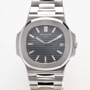 A stainless steel gentlemen's wristwatch with sweep centre seconds and date, Nautilus, by Patek Philippe